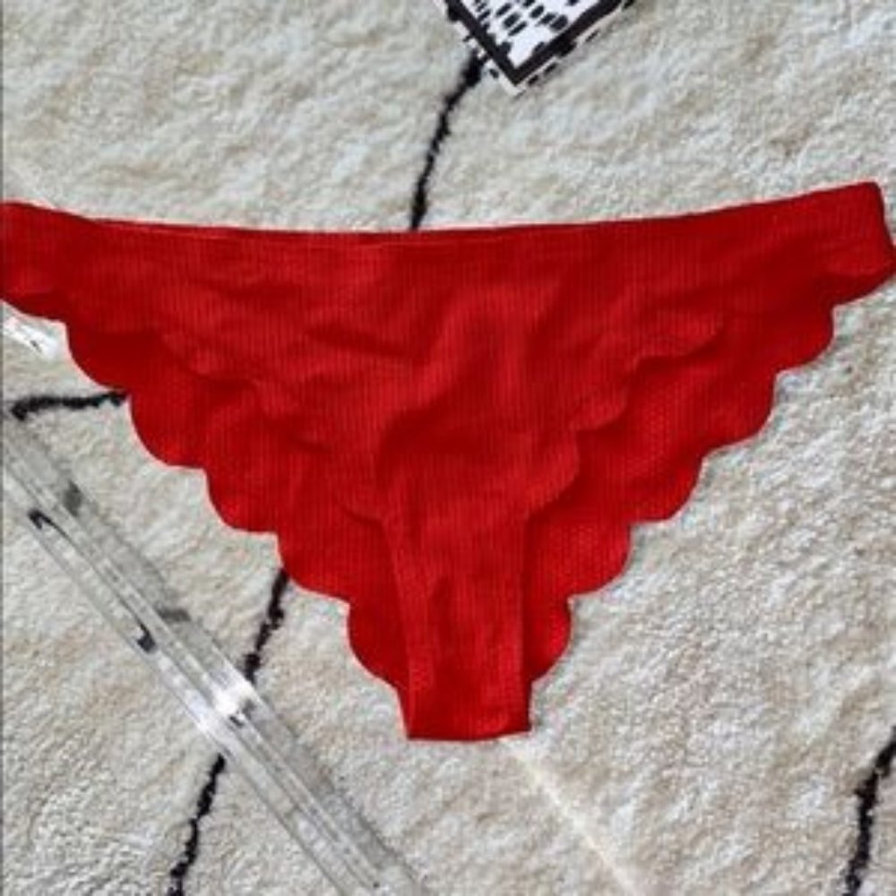 marysia swim broadway bottom - red, size medium